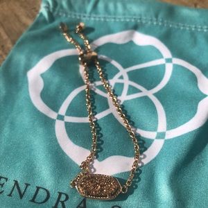 Kendra Scott Adjustable Rose Gold Druzy Bracelet